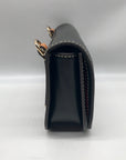 Dooney & Bourke Black Pebble Grain Crossbody Saddle Bag