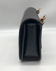 Dooney & Bourke Black Pebble Grain Crossbody Saddle Bag