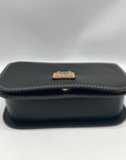 Dooney & Bourke Black Pebble Grain Crossbody Saddle Bag