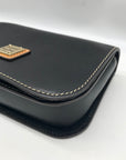Dooney & Bourke Black Pebble Grain Crossbody Saddle Bag