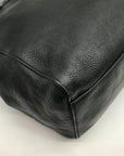 Badgley Mischka Black Leather Maya Tote Bag