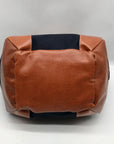 Miche Navy Blue & Brown Canvas Magda Prima Tote Bag