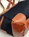 Miche Navy Blue & Brown Canvas Magda Prima Tote Bag