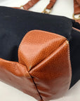 Miche Navy Blue & Brown Canvas Magda Prima Tote Bag