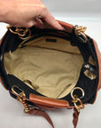 Miche Navy Blue & Brown Canvas Magda Prima Tote Bag