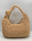Altar'd State Tan Straw Bow Shoulder Bag
