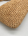 Altar'd State Tan Straw Bow Shoulder Bag