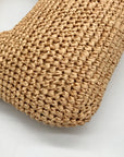 Altar'd State Tan Straw Bow Shoulder Bag