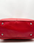 Tignanello Red Leather Double Pocket Shoulder Bag