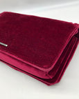 Rebecca Minkoff Red Quilted Velvet Chevron Crossbody Bag