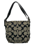 Coach Gray Signature C Jacquard Canvas Hobo Shoulder Bag F15067
