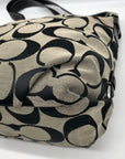 Coach Gray Signature C Jacquard Canvas Hobo Shoulder Bag F15067
