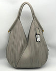 Donna Karan Zinc Leather Baldwin Shoulder Bag With Pouch