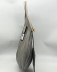 Donna Karan Zinc Leather Baldwin Shoulder Bag With Pouch