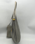 Donna Karan Zinc Leather Baldwin Shoulder Bag With Pouch
