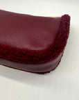 Michael Kors Maroon Pebbled Leather Convertible Shoulder Bag
