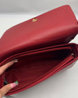 Like Dreams Red Leather Bowtie Shoulder Bag