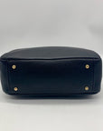 Giani Bernini Black Pebble Leather Small Satchel Bag