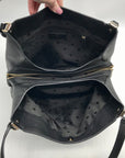 Kate Spade Black Pebbled Leather Triple Compartment Leila Shoulder Bag