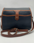Dooney & Bourke Navy Blue & Brown AWL Essex Crossbody