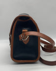 Dooney & Bourke Navy Blue & Brown AWL Essex Crossbody