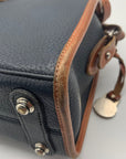 Dooney & Bourke Navy Blue & Brown AWL Essex Crossbody