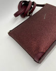 Kate Spade Burgundy Glitter Leather Crossbody Bag