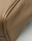 MMS Brands Beige Sculptural-Buckle Shoulder Bag and Mini Bag