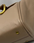 MMS Brands Beige Sculptural-Buckle Shoulder Bag and Mini Bag