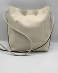 Coach White Pebbled Leather Derby Crossbody Bag F58661