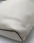 Coach White Pebbled Leather Derby Crossbody Bag F58661