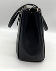 Coach Black Crossgrain Leather Carryall Shoulder Bag