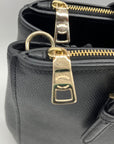 Coach Black Crossgrain Leather Carryall Shoulder Bag