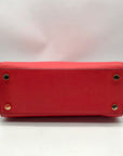 Michael Kors Red Saffiano Leather Selma Convertible Satchel Bag