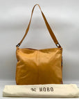 Hobo Butterscotch Leather Whipstitch Shoulder Bag