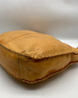 Hobo Butterscotch Leather Whipstitch Shoulder Bag