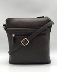 Giani Bernini Brown Pebbled Faux Leather Crossbody Bag