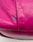 Coach Fuchsia Pebbled Leather Shoulder Bag