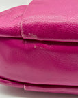 Coach Fuchsia Pebbled Leather Shoulder Bag