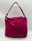 Coach Fuchsia Pebbled Leather Shoulder Bag