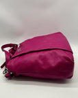 Coach Fuchsia Pebbled Leather Shoulder Bag