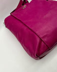 Coach Fuchsia Pebbled Leather Shoulder Bag