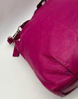 Coach Fuchsia Pebbled Leather Shoulder Bag