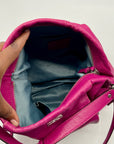 Coach Fuchsia Pebbled Leather Shoulder Bag