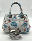 Guess White Floral Micaela Girlfriend Convertible Satchel With Wallet