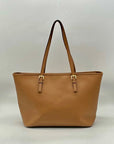 Michael Kors Brown Saffiano Leather Jet Set Tote
