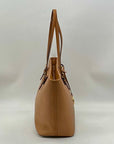 Michael Kors Brown Saffiano Leather Jet Set Tote