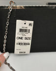 I.N.C. International Concepts Black Satin Kelsie Clutch Crossbody Bag