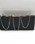 I.N.C. International Concepts Black Satin Kelsie Clutch Crossbody Bag