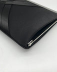 I.N.C. International Concepts Black Satin Kelsie Clutch Crossbody Bag